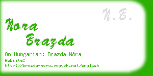 nora brazda business card