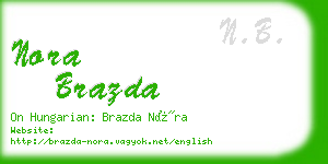 nora brazda business card